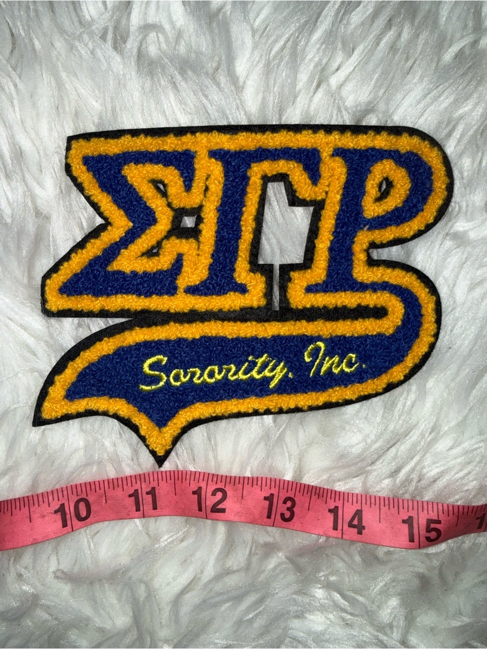 Sigma Gamma Rho Sorority INC| Blue & Gold Letterman Patch|Iron on patch